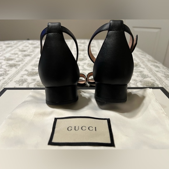 GUCCI HORSEBIT ANKLE STRAP BLACK SANDALS SIZE 36.5 EU / 6.5 US - Picture 8 of 12